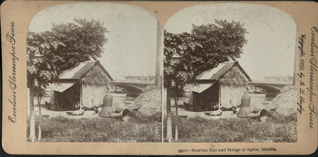 Bamboo Hut and Bridge of Spain, Manila.